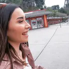 Aria Lee in 'Flashing At The Theme Park'