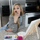 Kali Roses in 'Cum Face Painting'