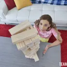 Alita Lee in 'Huge Jenga'