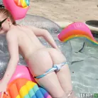 Amber Addis in 'Tiny Cum In The Sun'