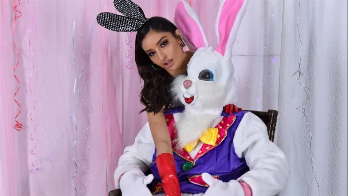 Emily Willis in Brunette Easter Bunny Banger