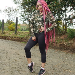 Pink-Hair Latina Pounding