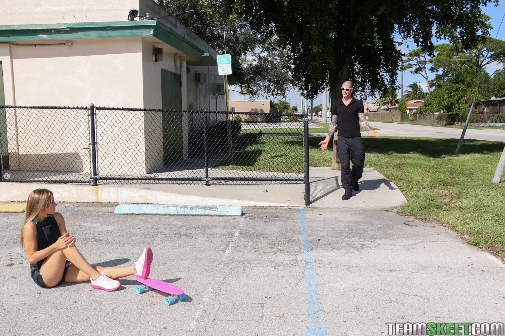 Tiny Teen Takes a Tumble