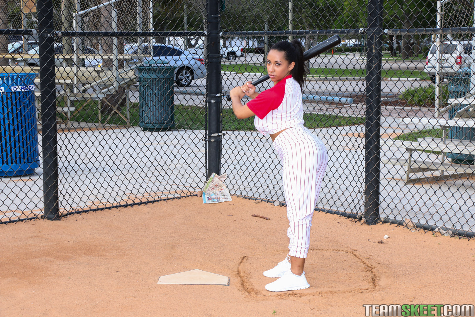 Busty Baseball Babe